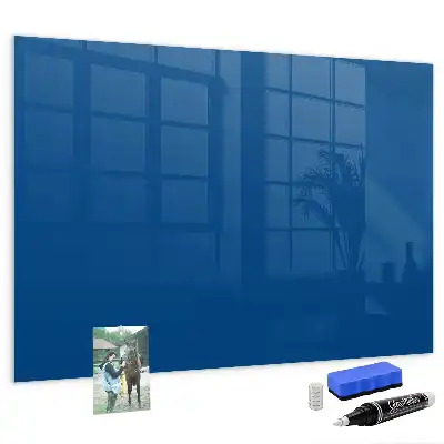 Magnetisch planbord voor de muur van bedrukt glas marineblauw