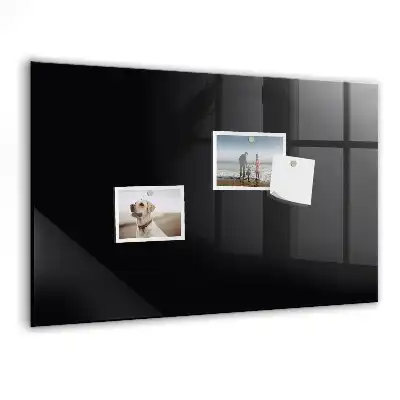 Magnetisch planbord voor de muur van bedrukt glas in het zwart