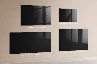 Magnetisch planbord voor de muur van bedrukt glas in het zwart