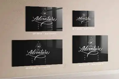 Magnetisch planbord van bedrukt glas met Avontuur-design