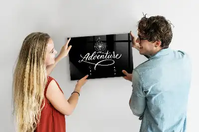 Magnetisch planbord van bedrukt glas met Avontuur-design