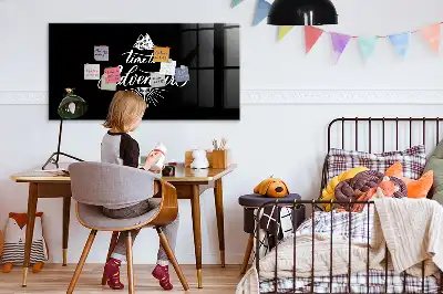 Magnetisch planbord van bedrukt glas ontwerp avontuur