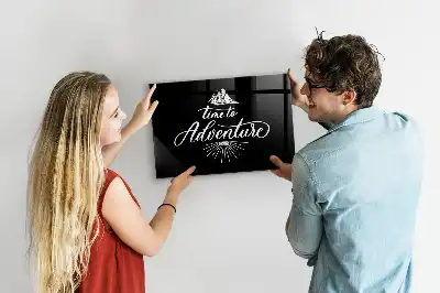 Magnetisch planbord van bedrukt glas ontwerp avontuur