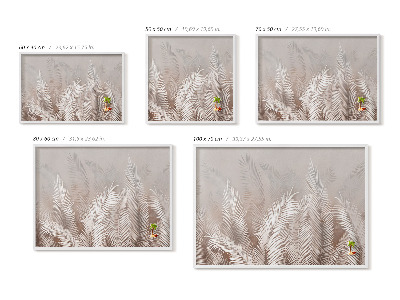 Magnetisch bord met witte rand Natuurlijke boho-bladeren