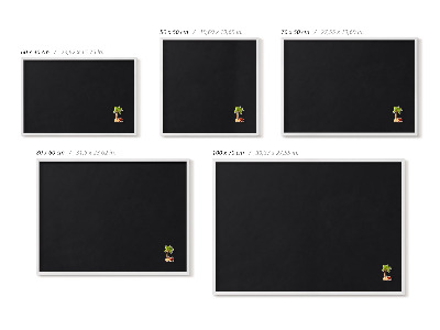 Magnetisch bord met witte rand Kleur zwart