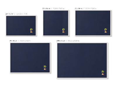 Magnetisch bord met witte rand Kleur donkerblauw