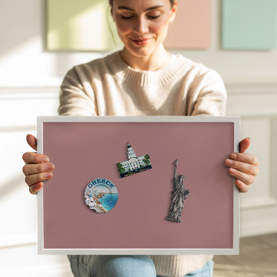 Magnetisch bord met witte rand Kleur pastelroze