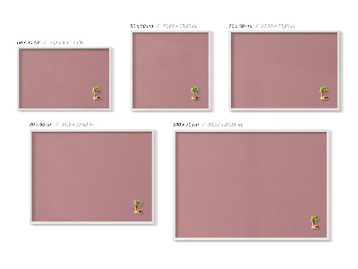 Magnetisch bord met witte rand Kleur pastelroze