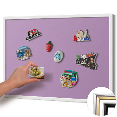 Magnetisch bord met witte rand Kleur pastelpaars