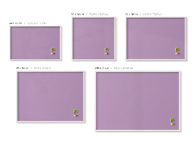 Magnetisch bord met witte rand Kleur pastelpaars