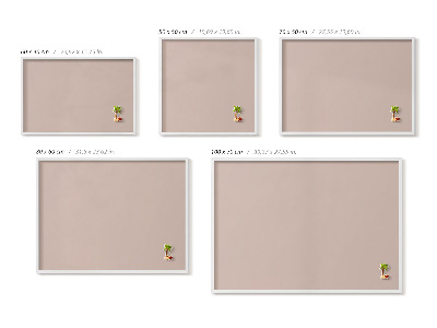 Magnetisch bord met witte rand Kleur poederroze beige