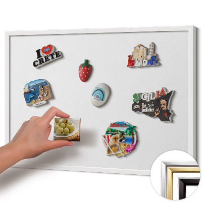 Magnetisch bord met witte rand Kleur wit