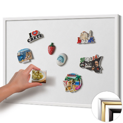 Magnetisch bord met witte rand Kleur wit