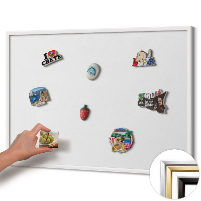 Magnetisch bord met witte rand Kleur wit