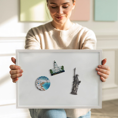 Magnetisch bord met witte rand Kleur wit