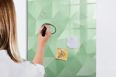 Glazen magneetbord met decoratieve print driehoek abstractie