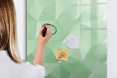 Glazen magneetbord met decoratieve print driehoek abstractie