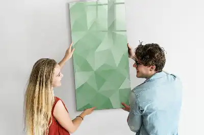 Glazen magneetbord met decoratieve print driehoek abstractie
