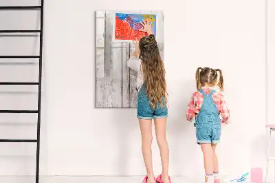 Magnetisch glazen memobord voor aan de muur