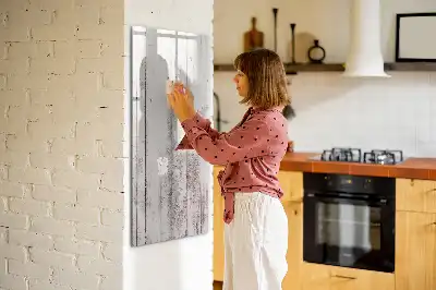 Magnetisch glazen memobord voor aan de muur