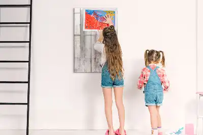 Magnetisch glazen memobord voor aan de muur