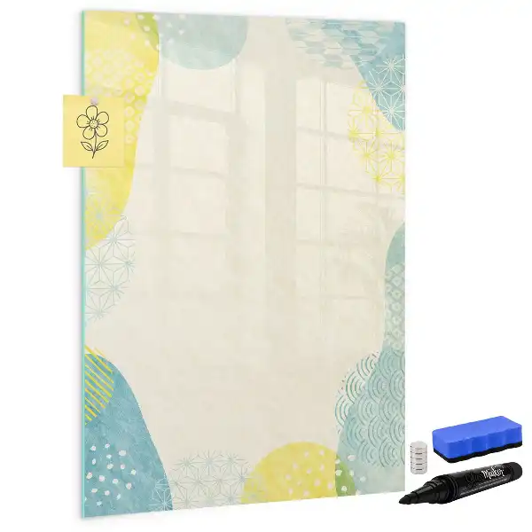 Magnetisch memobord van glas decoratief wandmodel
