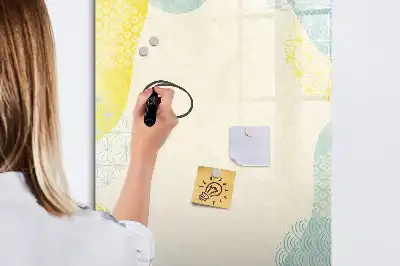 Magnetisch memobord van glas decoratief wandmodel