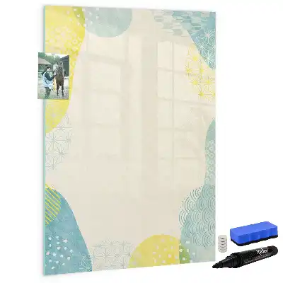 Magnetisch memobord van glas decoratief wandmodel