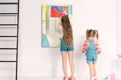 Magnetisch memobord van glas decoratief wandmodel