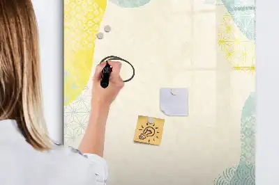 Magnetisch memobord van glas decoratief wandmodel