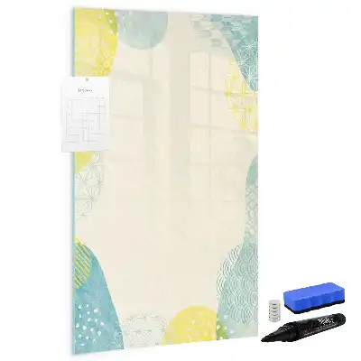 Magnetisch memobord van glas decoratief wandmodel
