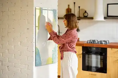 Magnetisch memobord van glas decoratief wandmodel