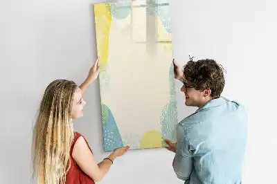 Magnetisch memobord van glas decoratief wandmodel