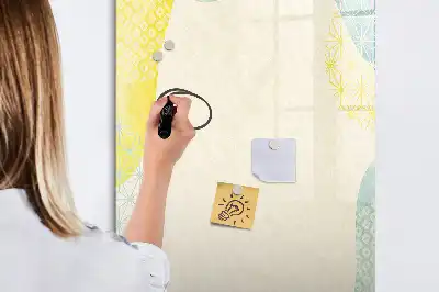 Magnetisch memobord van glas decoratief wandmodel