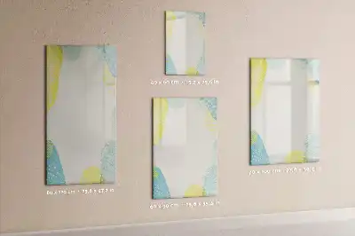 Magnetisch memobord van glas decoratief wandmodel