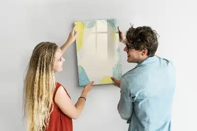 Magnetisch memobord van glas decoratief wandmodel