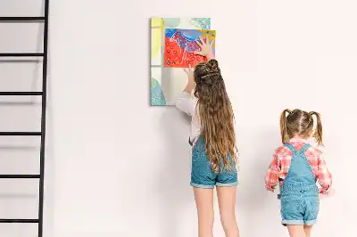 Magnetisch memobord van glas decoratief wandmodel