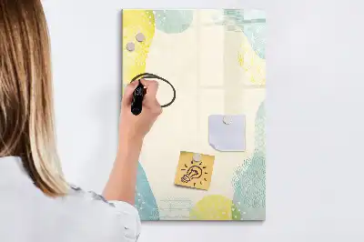 Magnetisch memobord van glas decoratief wandmodel