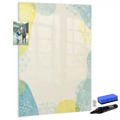 Magnetisch memobord van glas decoratief wandmodel