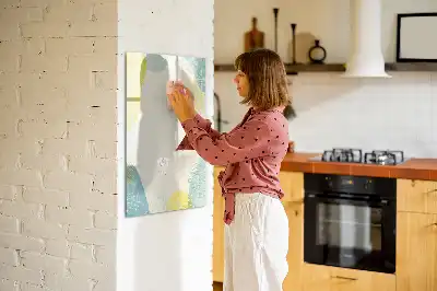 Magnetisch memobord van glas decoratief wandmodel