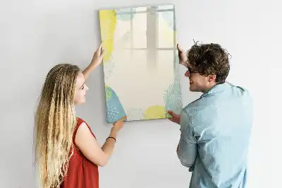 Magnetisch memobord van glas decoratief wandmodel