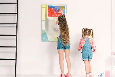 Magnetisch memobord van glas decoratief wandmodel