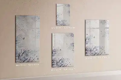 Glazen magneetbord met print van palmbladeren