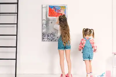 Glazen magneetbord met print van palmbladeren