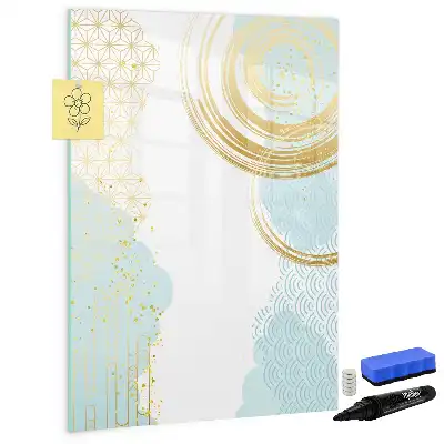 Magnetisch glazen memobord voor aan de muur decoratieve abstractie