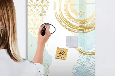 Magnetisch glazen memobord voor aan de muur decoratieve abstractie