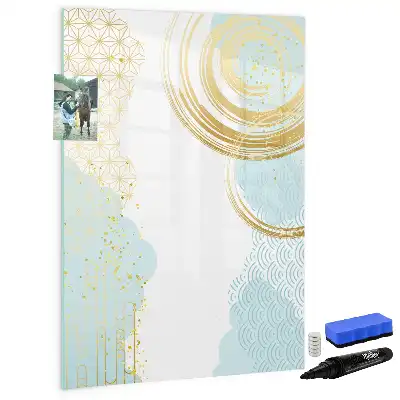 Magnetisch glazen memobord voor aan de muur decoratieve abstractie