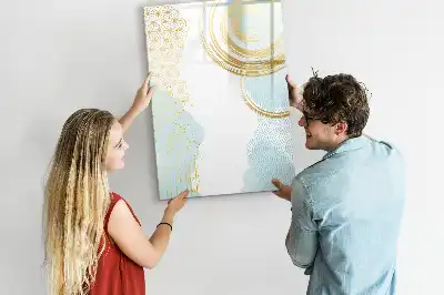 Magnetisch glazen memobord voor aan de muur decoratieve abstractie