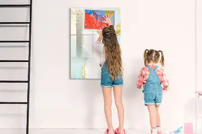 Magnetisch glazen memobord voor aan de muur decoratieve abstractie