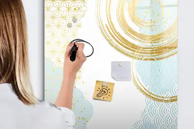 Magnetisch glazen memobord voor aan de muur decoratieve abstractie
